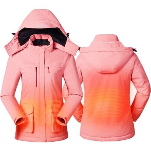 Women Battery Charging Electric USB Heating Coats Outdoor Winter Body Warmer jack and out door camping jacket 2021