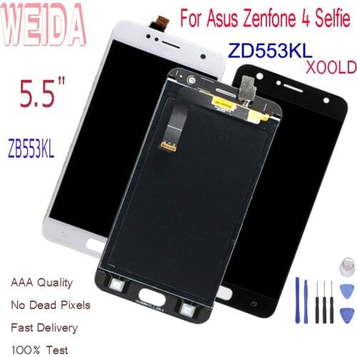 WEIDA 5.5"For Asus Zenfone 4 Selfie ZD553KL X00LD LCD Display Touch Screen Digitizer Assembly Replacement Parts+Tool ZB553KL LCD