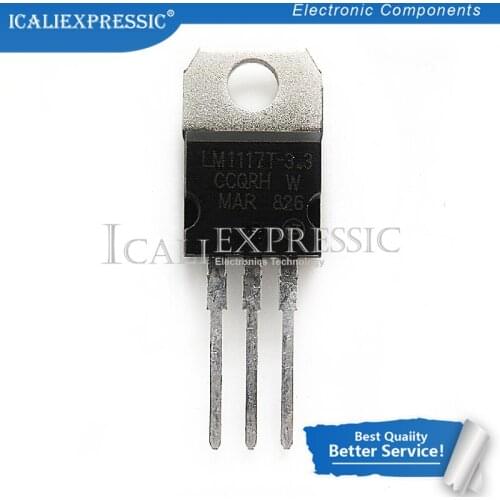 10PCS LM1117T-3.3 LM1117-3.3 LM1117T 3.3V LM1117 TO-220 In Stock