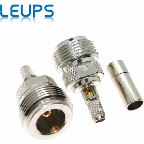 10PCS N Female Crimp RG58 RG142 RG223 LMR195 RG400 50-3 Cable RF Connector