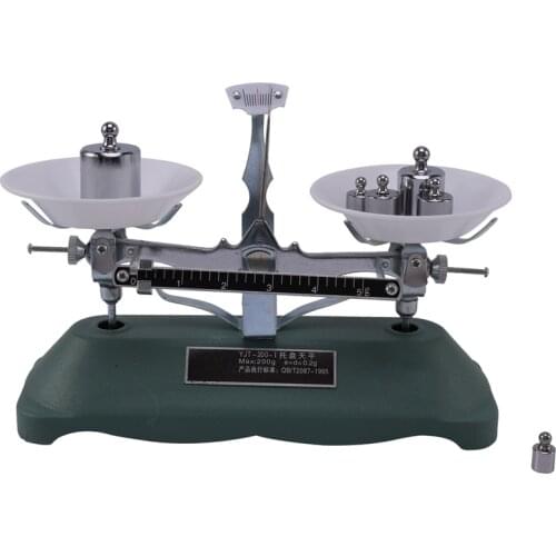 200G/0.2G Mechanical Tray Balance Scale with Sensitivity Portable Chemical Physics Laboratory Teaching Tool