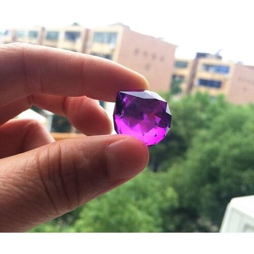50pc/lot 20mm Purple Faceted Glass Crystal balls for Chandeliers,Lighting Suncatcher prisms balls Wedding Home Decoration
