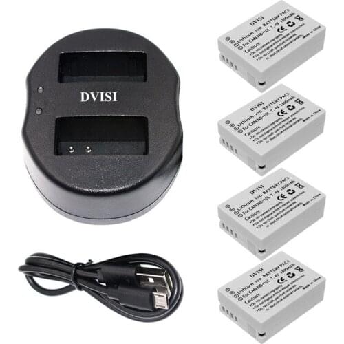 4pcs NB-10L NB10L Rechargeable Camera Battery with USB Dual Charger for Canon G1X G15 G16 SX40HS SX50HS SX60HS SX40 SX50 SX60 HS