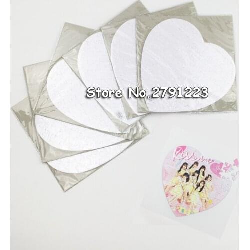Free Shipping 10 Sets Heart Size Hardboard Sublimation Blank Jigsaw Puzzle Love Style
