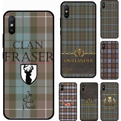 Outlander Fraser Tartan For Xiaomi Redmi Note 9 Pro 8 Note 10 Pro 8T 9S Cover For Redmi 9T 9A 9C 7A 8A K40 Case