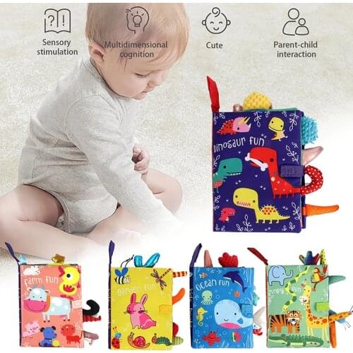 Baby Toys Cartoon Cloth Book Newborn Early Educational Quiet Books Games Toys 0-24 Month Birthday High Quality Gifts For Kids