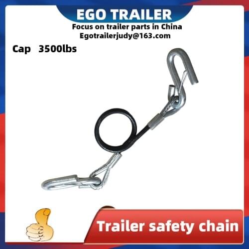 Safety wire safety rope with S hook trailer parts