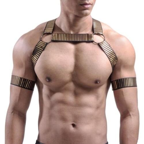 Exotic Tank Top Body Chest Harness Men Sissy Fetish Bondage Male Erotic Costume Hot Sexy Gay Club Clubwear Night Straps Strings
