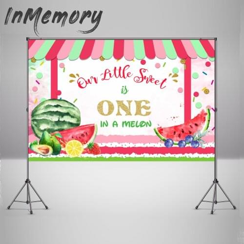 Photography Backdrop Birthday Photocall Boda Watermelon Party Baby Shower Custom Background Photo Background Photophone Poster