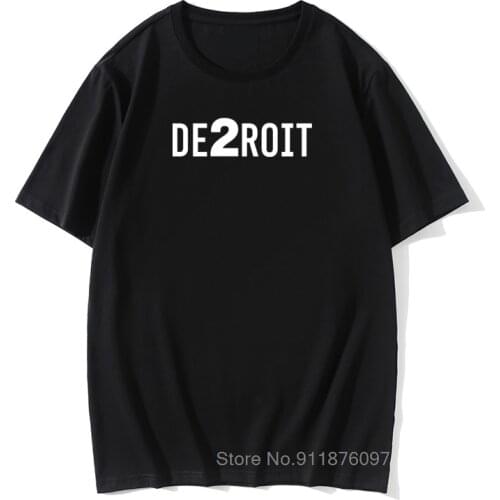 Detroit DE2ROIT Become Human Fitnesst Tshirt Black Clothes Cotton Comfortable Print T Shirt For Men Fathers Day Best Tees Tees