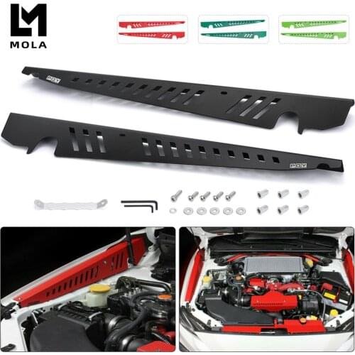 Fender Shrouds Kit Aluminum Black (Red/Green/Deep Green) Panel Plate Engine Bay w/ Hardware For 15-on Subaru WRX & STi CCR04