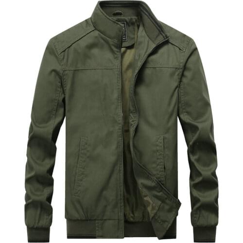 MANTLCONX Mens Jackets And Coats Solid Color Jacket Men Autumn Winter Jacket Zipper Side Pocket Mens Clothing 2021 Coat Male