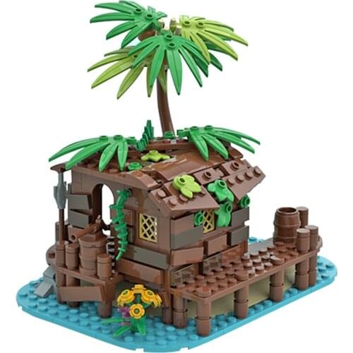 MOC-71229 Pirate Shed Model Irates Pirates Barracuda Bay Building Blocks Brick For 21322 49016 Sea Beach Ideas Toy For Kid Gifts