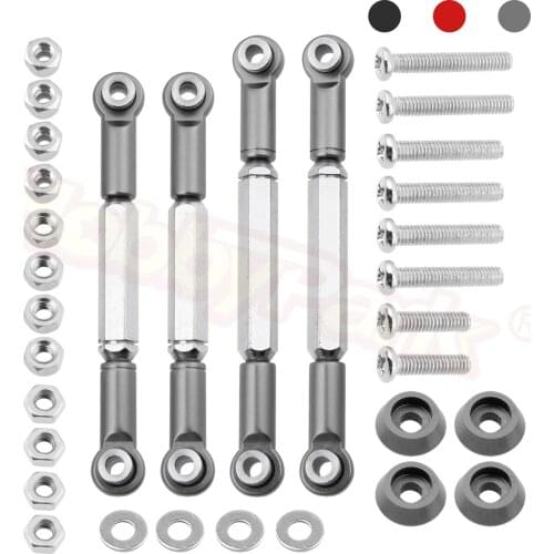 4pcs Adjustable Front & Rear Steering Tie Rod Linkage for MN-D90 MN-99 MN-91 FJ-45 1/12 RC Car Rock Crawler Upgrade Spare Parts