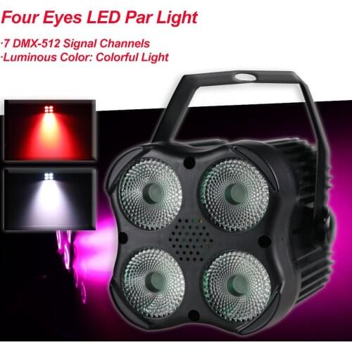 NEW Arrival Plastic Par Lights 60W RGBW 4IN1 High Brightness COB Par Cans DMX 8 Channel Good For DJ Disco Mini Concert