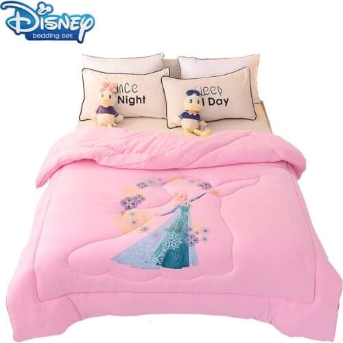 Autumn and winter comforter pink Frozen Elsa quilted quilt home bedding comforter printed keep warm winter duvet with filling
