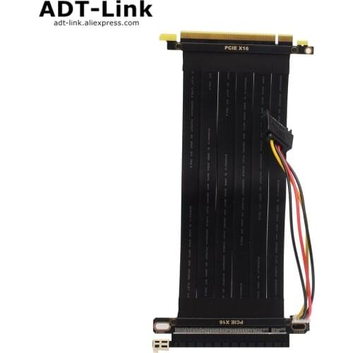RTX3060 Graphics Card Riser Extension Cable PCIe3.0 16x with SATA 4Pin Power for Server Motherboard ETH Mining Bitcoin Miner