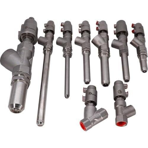 Anti-drip Extended Filling Valve for Stainless Steel Filling Machine, Pneumatic Angle Seat Valve Can Be Customized