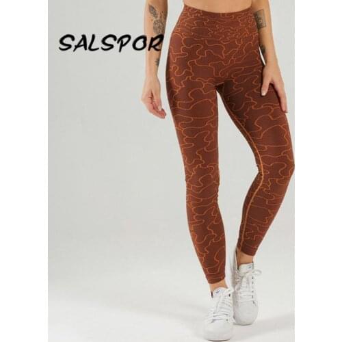 SALSPOR Booty Seamless Leggings Workout Women Sport Gym Clothing High Waist Push Up Femme Leggings Printed Activewear Athletic