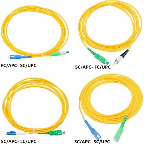 SC/APC to SC FC/LC/ST UPC single mode single core 3 M 5 M 10 m 20m 30m fiber jumper tail