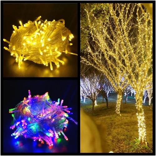 LED Icicle String Lights Street Garlands Christmas Decorations for Home Navidad Lights Outdoor 2022 New Year Patio Garden Decor