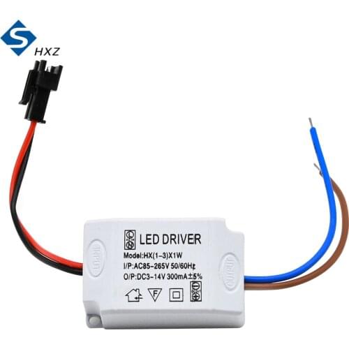 Lighting Electronic Transformer LED Power Supply Driver Adapter 3X1W Simple AC 85V-265V to DC 3-14V 300mA LED Strip Driver