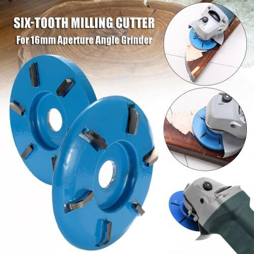 Three/Six Teeth Power Wood Carving Disc Tool Milling Cutter 90mm Diameter 16mm Bore Angle Grinder Angle Grinder Attachment
