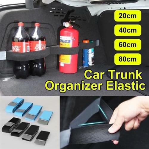 1Pc Universal Car Rear Trunk Organizer Elastic Strap Fixed Stowing Tidying Auto Interior Accessories