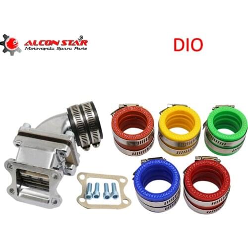 Alconstar- DIO AF17 AF18 AF28 AF27 49cc 50cc Carburetor Intake Manifold Inlet Pipe for Yamaha JOG CX ZX SE50 SK50 SA50 Elite 2T
