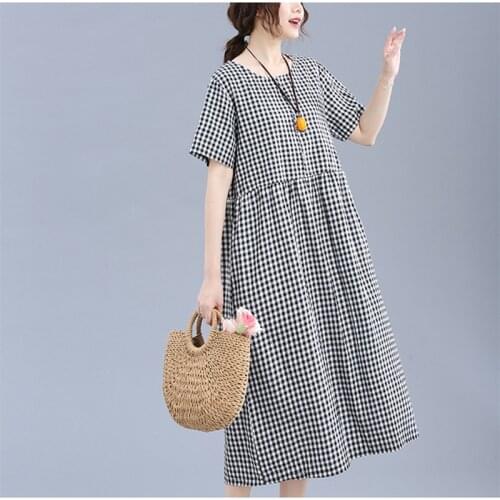 YOCLLEA Summer Dresses In A Cage
