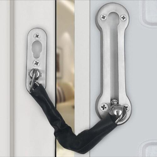 Anti-theft Stainless Steel Hotel Door Chain Latch Safety Guard Security Lock Security Limiter Tools Hardware for Home Door