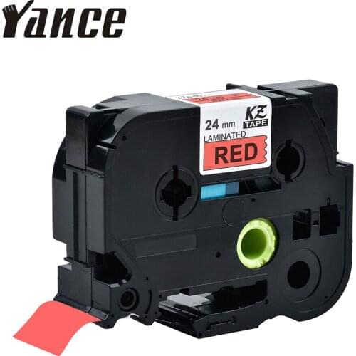 1PCS Compatible for Brother Laminated Tape TZe 24mm Black on Red tze tape TZe-451 TZe451 for Brother P-touch ribbon printer