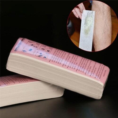 100pcs Removal Nonwoven Body Cloth Hair Remove Wax Paper Rolls High Quality Hair Removal Epilator Wax Strip Paper Roll
