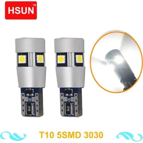 2x Xenon White T10 194 501 SMD3030 W5W LED Canbus NO ERROR with Lens For Audi BMW Benz Jetta Golf 6 7 5 4 Touran Beetle Polo VW