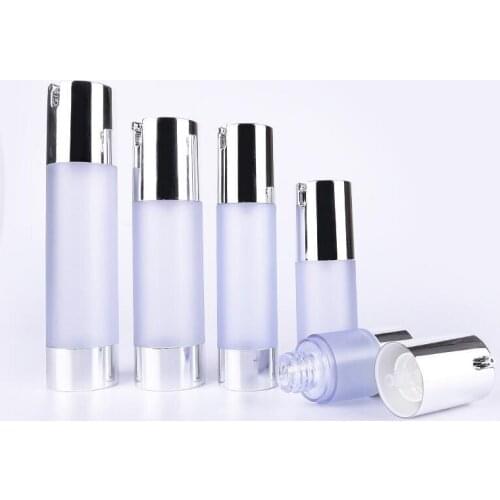 30ml frosted airless bottle silver pump lotion emulsion serum hyaluronic toner ANTI SUNSHINE essence skin care cosmetic packin