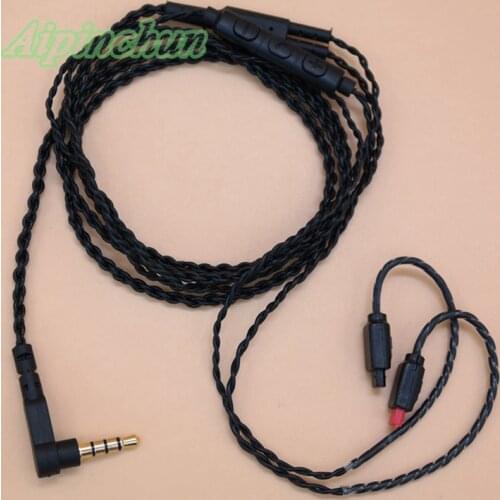 Aipinchun 3.5mm 4-pole Jack Earphone Cord Mic Controller Replacement Cable For Audio Technica ATH-IM04 IM03 IM02 IM01 IM50 IM70