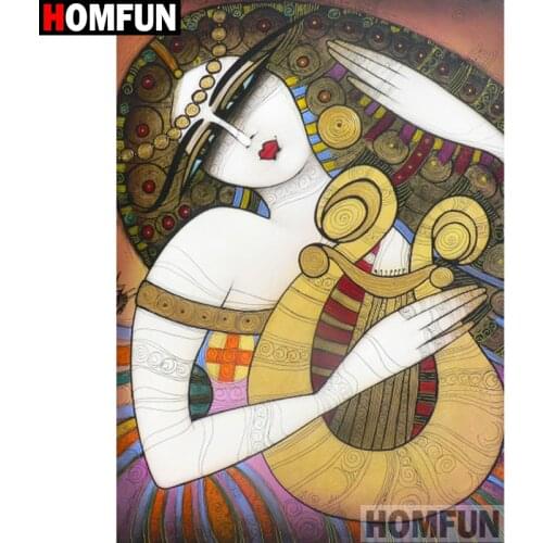 HOMFUN Full Square/Round Drill 5D DIY Diamond Painting "Beauty character" 3D Diamond Embroidery Cross Stitch Home Decor A27157