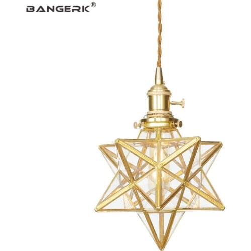 Antique Industrial Pendant Lights Modern Loft Decor Brass Glass Adjust LED Hanging Lamp Fixtures Dining Room Bar Home Lighting