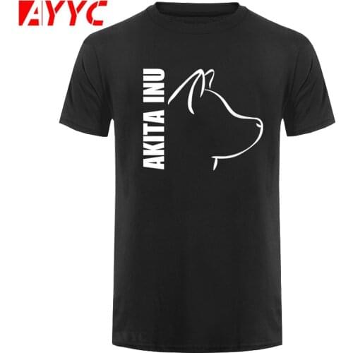 AYYC T-Shirt Tshirt Akita Inu Dog Men T-shirts Great T Shirts Men Male Short Sleeve Cotton Custom Big Size Tees For Teenage