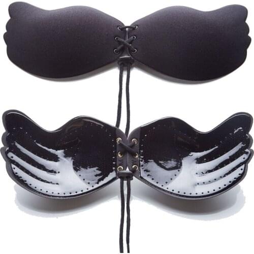 Seamless Wireless Adhesive Stick Bra，Strapless Push Up Bras，Women Sexy Backless Lingerie Invisible Silicone Bralette