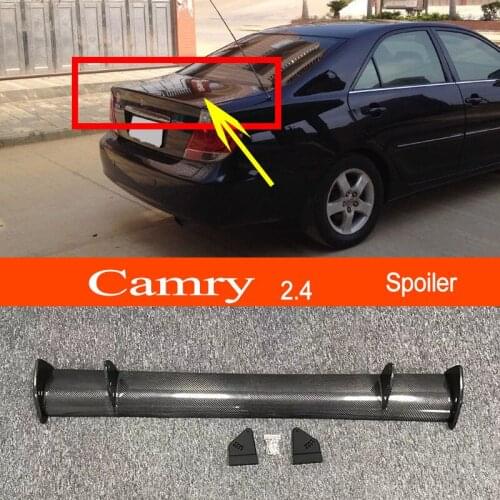 Camry 2.4 2003-2005 Real Carbon Fiber GT-style Car-styling Sporty Rear Trunk Wing Spoiler for Toyota Camry 2.4 2003-2005 Sedan