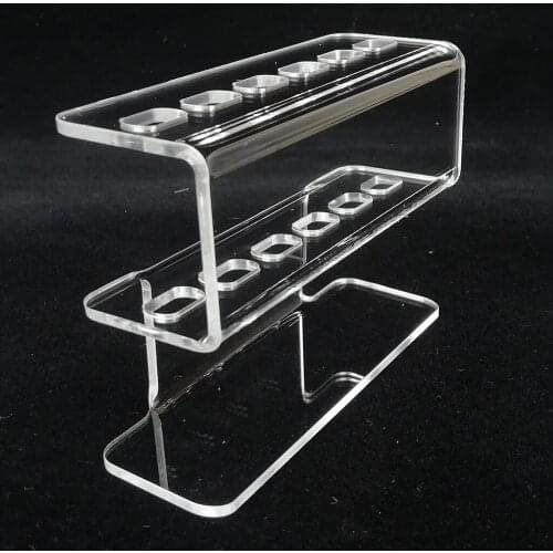 Tweezer Display Stand Durable Acrylic Eyelash Extension Tools Storage Holder Tweezers Scraper Shears Organize Rack - 6 Holes