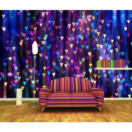Many Texture Heart photo wallpaper,living room TV background sofa wall bedroom bar restaurant Holiday party wallpaper