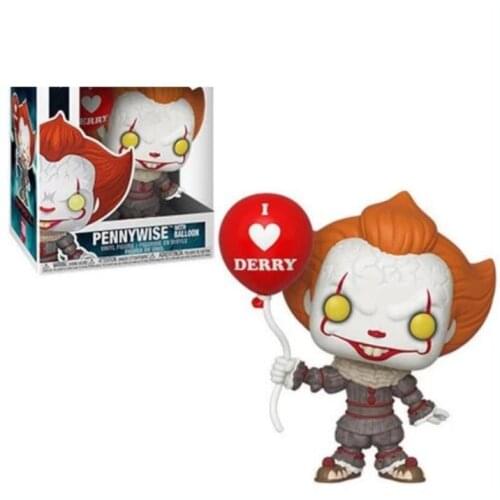 Funko POP Pennywise with ballon 780# 10cm PVC Action Toy Figures Model Doll Vinyl Figure Joker Pennywise Clown Model Kids Toys