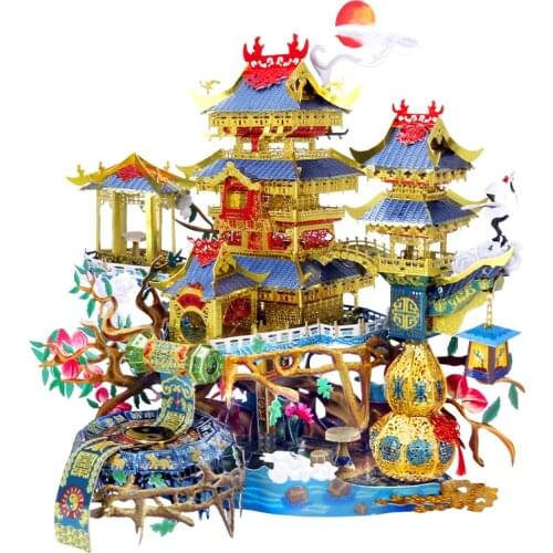 Picture Kingdom 3D Metal Nano Puzzle Antarctic fairy house building model Kits DIY 3D Laser Cutting Jigsaw Toys for adults