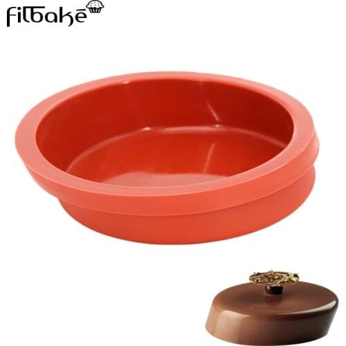 FILBAKE Bevel Round Cylindrical Wine Red Silicone Kitchen DIYCake Mold Baking Decoration Mousse Pan Cake Decorating Tools