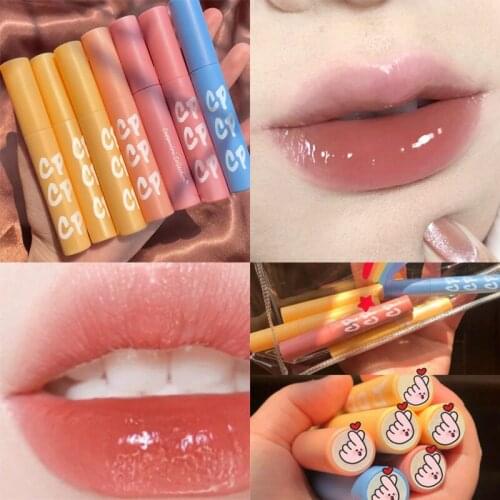 Oil Red Sexy Cute Fruit Lip Balm Liquid Lipstick Waterproof Moisturizing Plumper Women Lip Gloss Lip Balm Makeup Beauty 6 Colors