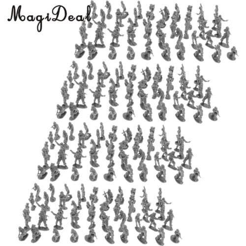 Pack of 400pcs Mini Army Base Set Accessory - 2cm Toy Soldiers Figurine Model Kids Collection -Black