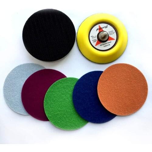 12pcs Set 3 Inch Backup Sanding Pad M6/M8 Thread Interface Pad 3 Inch Waterproof Sandpaper for Grinding Polishing