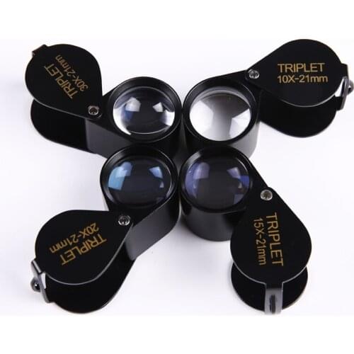Optical magnifier, 10/ 15/ 20/ 30 times, jewelry, jade, toys, antiques, stamps, observation and identification
